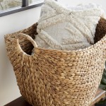 Deco 79 Seagrass Handmade Decorative and Functional Storage Basket Large Woven Basket Organizer with Ring Handles, Basket for Storage 20" x 18" x 19", Brown Deco 79 Seagrass Handmade Decorative and Functional Storage Basket Large Woven Basket Organizer with Ring Handles, Basket for Storage 20" x 18" x 19", Brown