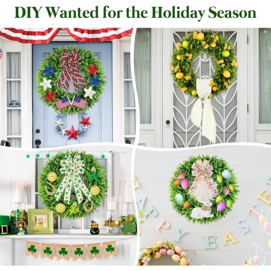 DDHS 20'' Boxwood Wreaths Front Door Artificial Spring Wreath. Wreaths for Front Door Farmhouse Wedding Green Year Round Indoor Outdoor for Summer Wreath St Patricks Day Decorations -(Hello Sign) DDHS 20'' Boxwood Wreaths Front Door Artificial Spring Wreath. Wreaths for Front Door Farmhouse Wedding Green Year Round Indoor Outdoor for Summer Wreath St Patricks Day Decorations -(Hello Sign)