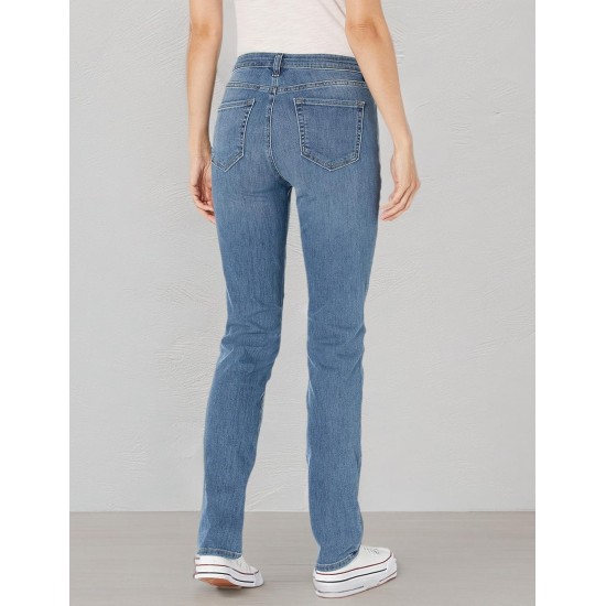 Amazon Essentials Women's Mid Rise Slim Straight Jean Amazon Essentials Women's Mid Rise Slim Straight Jean