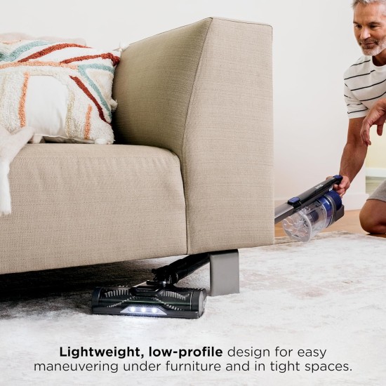 Shark | Pet Cordless Vacuum Cleaner | LED Headlights | Removable Handheld Vacuum for Pet Hair | Crevice Tool & Pet Multi-Tool Included | 40min Runtime | For Carpet & Hard Floors | Grey | IX141