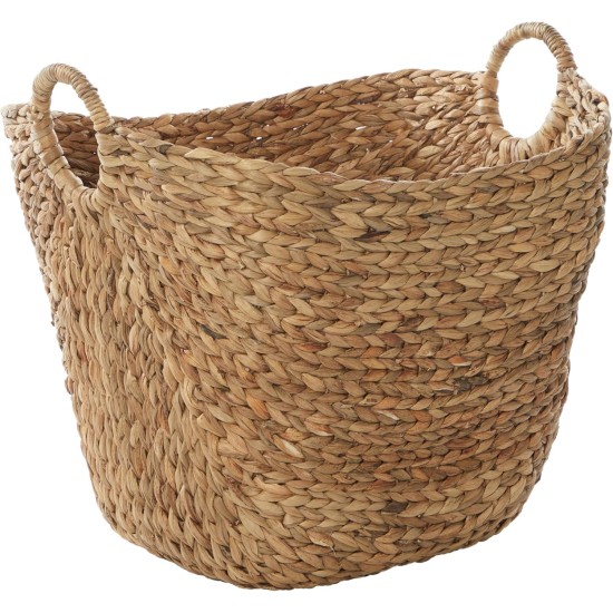 Deco 79 Seagrass Handmade Decorative and Functional Storage Basket Large Woven Basket Organizer with Ring Handles, Basket for Storage 20" x 18" x 19", Brown Deco 79 Seagrass Handmade Decorative and Functional Storage Basket Large Woven Basket Organizer with Ring Handles, Basket for Storage 20" x 18" x 19", Brown