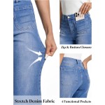 SEVEGO Tall Women's 34"/36"/38" Inseam Wide Leg Jeans High Waisted Stretchy Straight Loose Trendy Denim Pants Pockets SEVEGO Tall Women's 34"/36"/38" Inseam Wide Leg Jeans High Waisted Stretchy Straight Loose Trendy Denim Pants Pockets