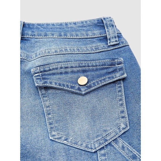 Flamingals Mid Rise Straight Leg Jeans for Women Multi Pocket Stretchy Baggy Boyfriend Jeans Trendy Flamingals Mid Rise Straight Leg Jeans for Women Multi Pocket Stretchy Baggy Boyfriend Jeans Trendy