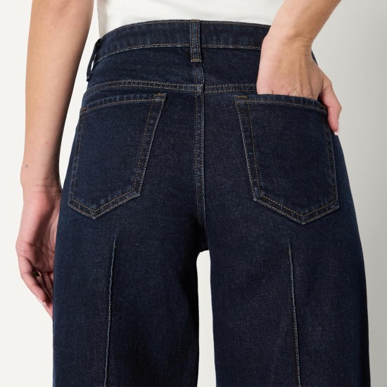 Amazon Essentials (Demi's Pick) Women's High-Rise Wide Leg Cuffed Jean Amazon Essentials (Demi's Pick) Women's High-Rise Wide Leg Cuffed Jean