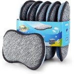 Multi-Purpose Sponges Kitchen by Scrub-it - Non-Scratch Microfiber sponges for Cleaning, Along with Heavy Duty Scrubbing Power - Reusable Dish Sponge for Dishes, Pots and Pans (6 Pack, Small)