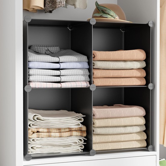 6-Cube Storage Organizer, Closet Organizer Storage Cabinet Shelf Bookcase Bookshelf with Metal Hammer, Storage Cubes Organizer Cabinet for Kids, Closet, Bedroom, Bathroom(11.8x11.8x11.8 inch)Black 6-Cube Storage Organizer, Closet Organizer Storage Cabinet Shelf Bookcase Bookshelf with Metal Hammer, Storage Cubes Organizer Cabinet for Kids, Closet, Bedroom, Bathroom(11.8x11.8x11.8 inch)Black