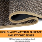 Kitchen Mat Set of 2 PCS, Cushioned Non Slip Rugs for Kitchen Floor, Absorbent Runner Comfort Standing Mats Washable for Kitchen, Office, Home (Brown, 17.3"x47"+17.3"x30")