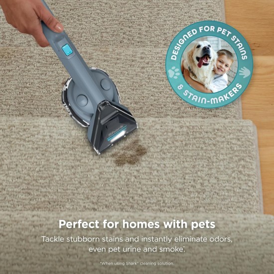 Shark StainStriker Portable Carpet Upholstery & Area Rug Cleaner, Stain & Odor Remover, Perfect for Car Interiors, Nordic Blue, PX202BRN