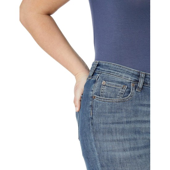 Amazon Essentials Women's Mid Rise Slim Straight Jean Amazon Essentials Women's Mid Rise Slim Straight Jean